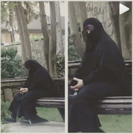Qara niqabda “kişi” əli olan insan kimdir? - AÇIQLAMA / FOTO