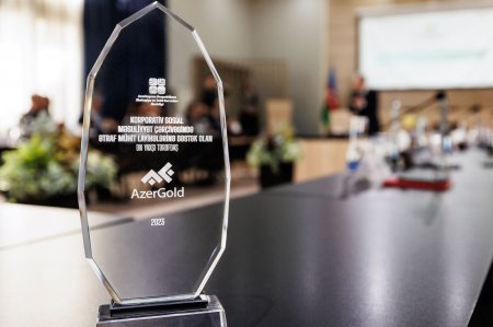 “AzerGold” QSC ekoloji sahədə “2023-cü ilin ən yaxşı tərəfdaşı” nominasiyası üzrə təltif edilib